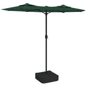 vidaXL parasol m. dobbelt parasoldug 316x145 cm gr&oslash;n