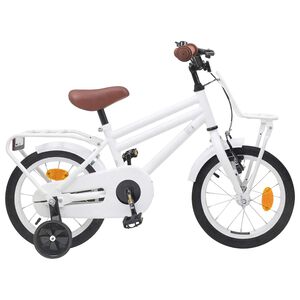 vidaXL B&oslash;rnecykel 12 tommer til 2-4 &aring;r gamle Hvid
