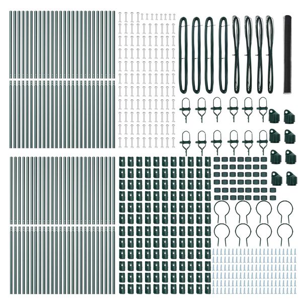 vidaXL Hegnsp&aelig;l Gr&aring; 100 x 1,5 m (36 mm mesh) St&aring;l og PVC