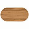 vidaXL Bordplade 100 x 50 x 3,5 cm Oval Massiv Teaktr&aelig; Naturfarvet