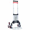 vidaXL foldbar transportvogn til trapper 70 kg aluminium s&oslash;lvfarvet