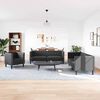 vidaXL Stue Sofa 3 pcs Sort 194 x 74,5 x 70,5 cm Faux l&aelig;der