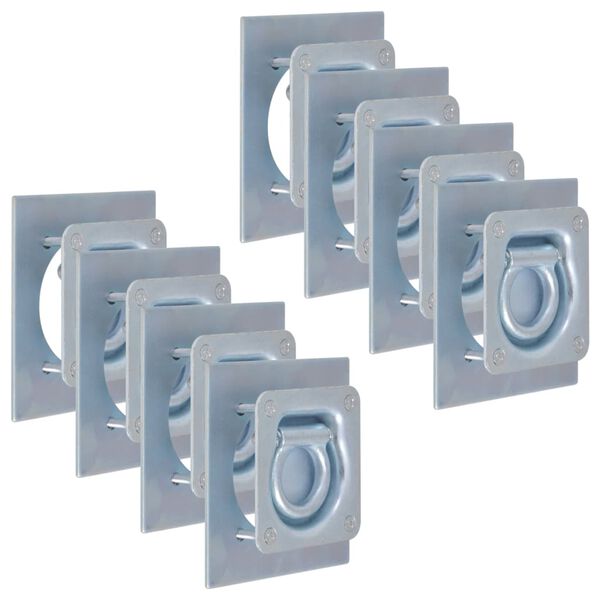 vidaXL surringsringe til trailer 8 stk. galvaniseret st&aring;l 2000 kg