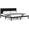 vidaXL sengeramme 200x200 cm massivt fyrretr&aelig; sort