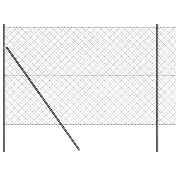 vidaXL Hegnsp&aelig;l Gr&aring; 10 x 1,5 m (40 x 40 mm mesh) St&aring;l og PVC