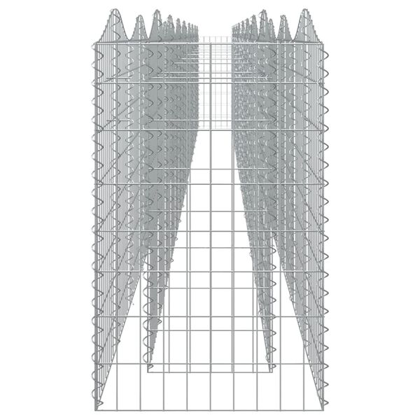 vidaXL buet gabion-højbed 800x50x100 cm galvaniseret jern
