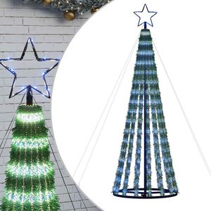 vidaXL LED-juletr&aelig; 275 LED'er 180 cm bl&aring;t lys
