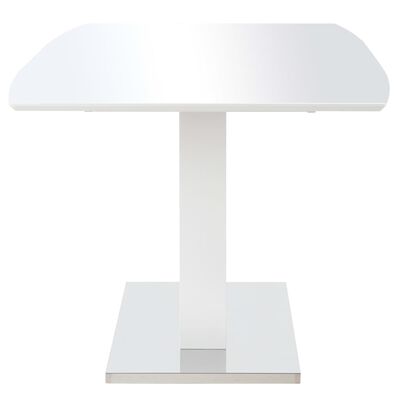 vidaXL spisebord 180 x 90 x 76 cm MDF hvid højglans