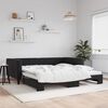 vidaXL daybed med udtr&aelig;k 100x200 cm velour sort