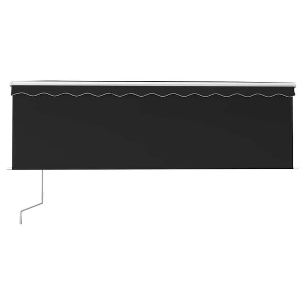 vidaXL markise m. gardin 4x3 m automatisk betjening antracitgrå