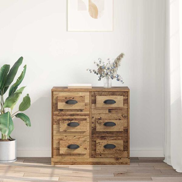 vidaXL Sideboard Gammelt tr&aelig; 70 x 35,5 x 67,5 cm Konstrueret tr&aelig;