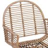 vidaXL Spisestuestol 2 pcs Naturfarvet 44 x 44 x 74 cm Rattan og Jern