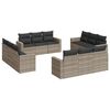 vidaXL sofas&aelig;t til haven 12 dele med hynder polyrattan lysegr&aring;
