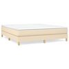 vidaXL Boxspring sengeramme 160x200 cm stof cremefarvet