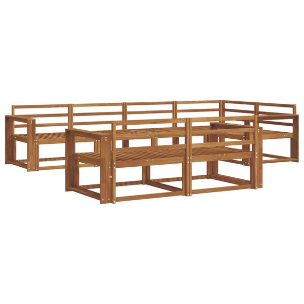 vidaXL Udend&oslash;rs sofagruppe 7 pcs Naturfarvet Massivt Akacietr&aelig;