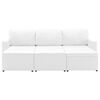 vidaXL 3-personers sovesofa modulær kunstlæder hvid