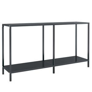 vidaXL konsolbord 140x35x75,5 cm h&aelig;rdet glas sort