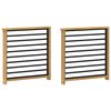 vidaXL Arml&aelig;nsmodul 2 pcs Hvid 60 x 6 x 61 cm Massivt Akacietr&aelig;