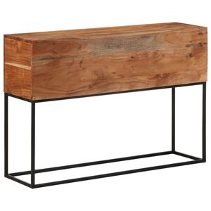 vidaXL konsolbord 110x30x75 cm massivt akacietr&aelig; og jern