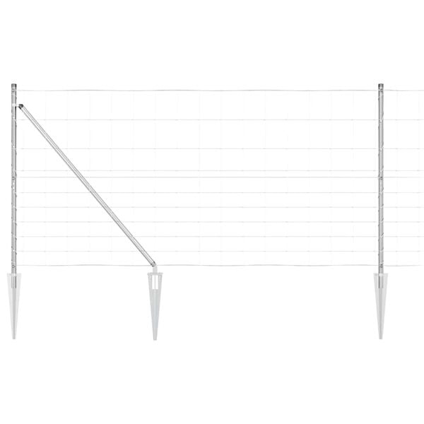 vidaXL Hegnsp&aelig;l Galvaniseret 50 x 1,2 m St&aring;l