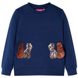 vidaXL Sweatshirt til b&oslash;rn str. 104 marinebl&aring;