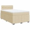 vidaXL kontinentalseng med madras 120x190 cm stof cremefarvet