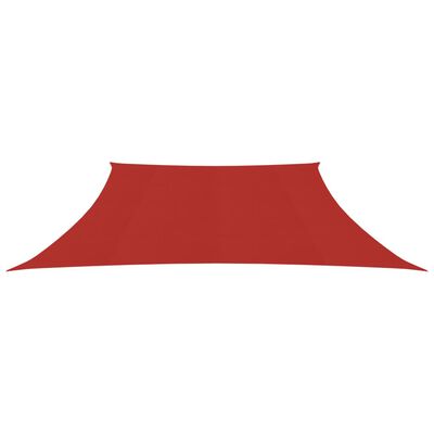 vidaXL solsejl 160 g/m² 4/5x3 m HDPE rød
