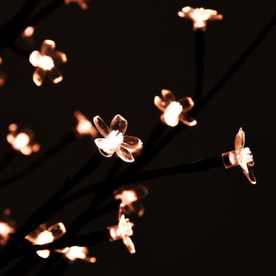 vidaXL kirsebærtræ med LED-lys 180 cm 200 LED'er varmt hvidt lys