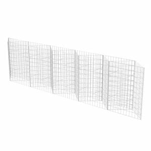 vidaXL gabionkurv galvaniseret st&aring;l 300 x 30 x 100 cm