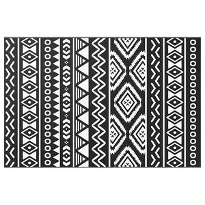 vidaXL udend&oslash;rs gulvt&aelig;ppe ARAKIL 120x180 cm PP sort