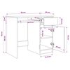 vidaXL skrivebord 86x49x76 cm konstrueret tr&aelig; sort-eg