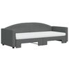 vidaXL daybed med udtræk og madras 80x200 cm stof mørkegrå