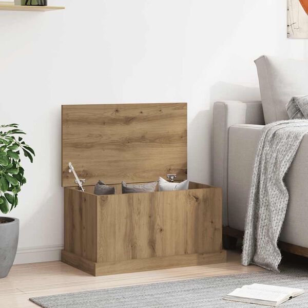 vidaXL opbevaringskasse 70x40x38 cm konstrueret tr&aelig; kunsteg