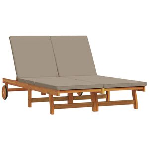 vidaXL Solstol 2-person Brun 63 x 199 x 85 cm Massivt Akacietr&aelig;