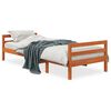 vidaXL sengeramme uden madras 75x190 cm massivt fyrretr&aelig; gyldenbrun