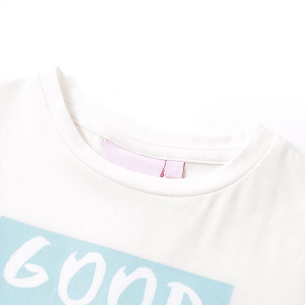 T-shirt til børn str. 104 ecrufarvet