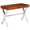 vidaXL skrivebord 110x50x76 cm massivt akacietr&aelig; honningfarvet finish