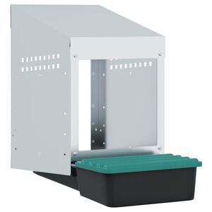 vidaXL hønseredekasse med 1 rum vægmonteret galvaniseret stål