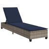 vidaXL liggestol med hynder 55x200x25,5 cm polyrattan gr&aring;