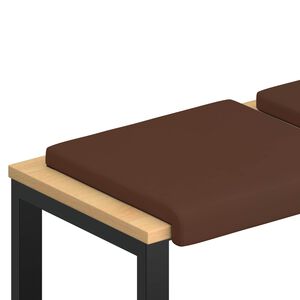 vidaXL B&aelig;nkpude 2 stk. Kunstl&aelig;der Brun Dybde 35 cm