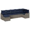 vidaXL Havesofa S&aelig;t 7 stk. Gr&aring; polyrattan