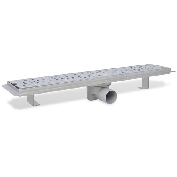 vidaXL line&aelig;rt bruseafl&oslash;b 630x140 mm rustfrit st&aring;l bobledesign