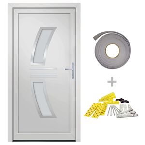 vidaXL hovedd&oslash;r 88x200 cm PVC hvid