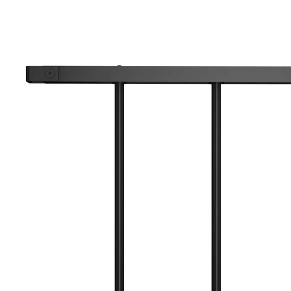 vidaXL Hegnspanel Pulverlakeret st&aring;l 1,7x1,17 m sort