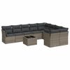 vidaXL sofas&aelig;t til haven 10 dele med hynder polyrattan gr&aring;