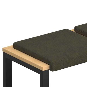 vidaXL B&aelig;nkpude 4 stk. Faux suedestof Army Gr&oslash;n Dybde 35 cm