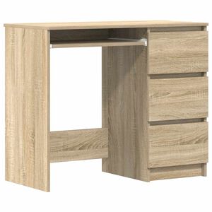 vidaXL skrivebord 90x45x76 cm konstrueret tr&aelig; sonoma-eg