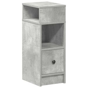 vidaXL sengebord med skuffe 25x31x66 cm betongr&aring;
