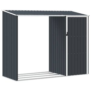 vidaXL br&aelig;ndeskur 245x98x159 cm galvaniseret st&aring;l antracitgr&aring;