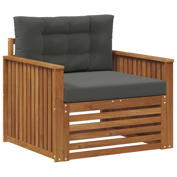 vidaXL Udend&oslash;rs sofagruppe Soli Akacietr&aelig; og polyester Naturfarvet